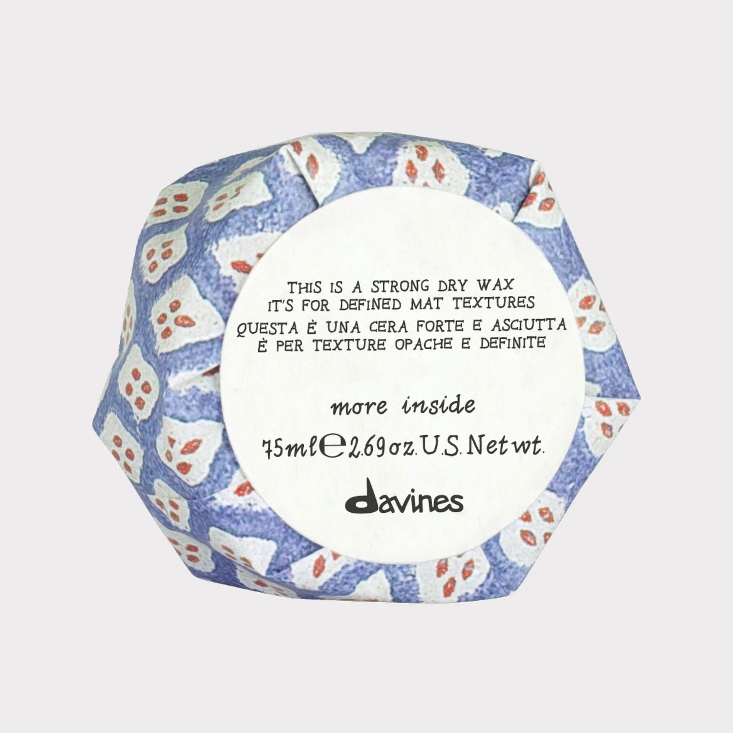Davines More Inside Strong Dry Wax Tiegel verpackt