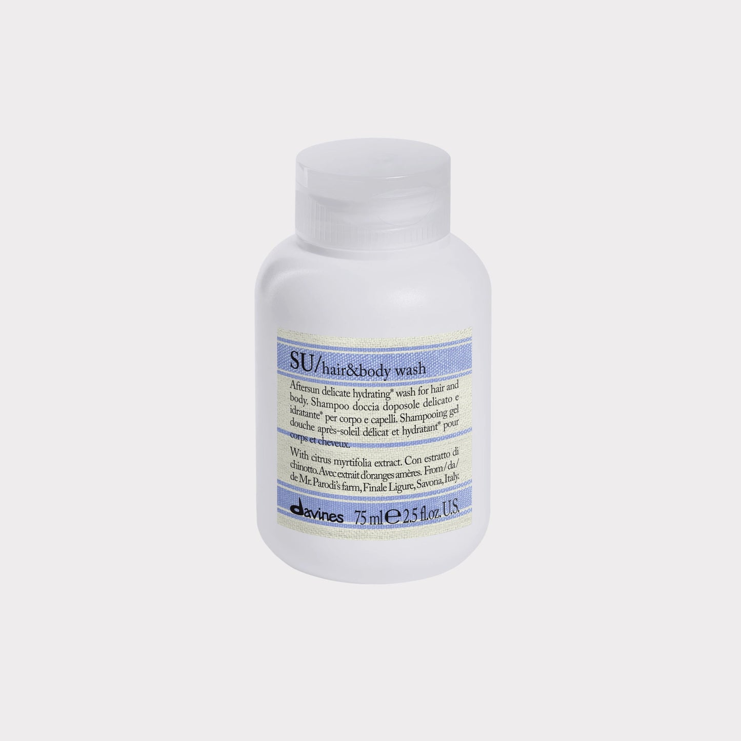 Davines SU Hair and Body Wash 75ml Flasche